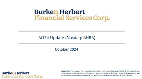 BHRB 3Q24 Investor Presentation