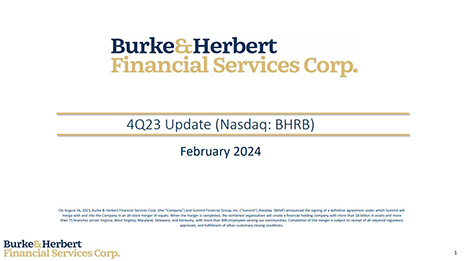 BHRB 4Q23 Investor Presentation